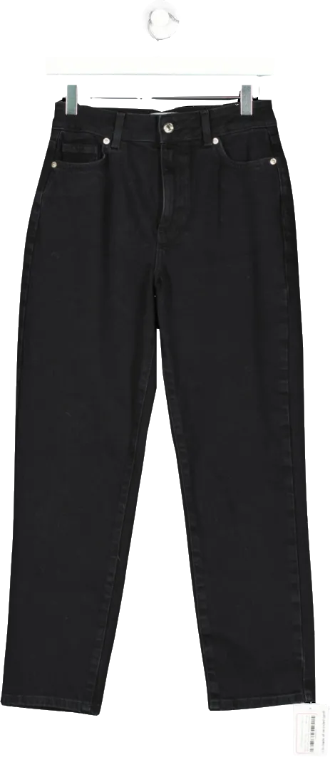 New Look Black Hannah Straight Leg Ankle Grazer Jeans UK 8
